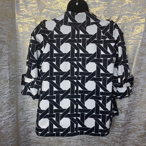 I-n-c black/white neutral print dress jacket size L - Picture 6 of 13